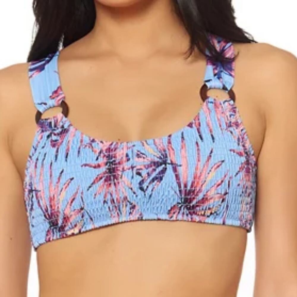 Jessica Simpson Palmy Days O-Ring Bandeau Swim Top